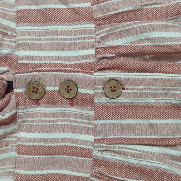 Roxy Under the Cali Sun Striped Mini Dress, Color Baked Clay Size S - Picture 5 of 16